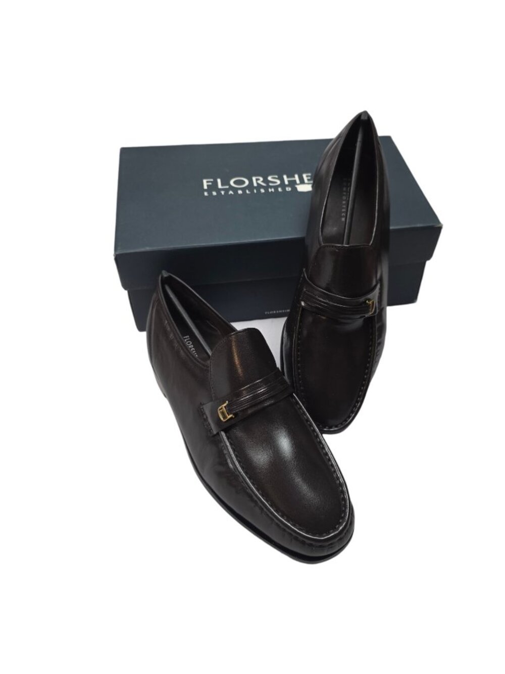 Florsheim Riva Comfortech Brown Loafer Size Men 10 3E Wide Leather Slip-On Shoes